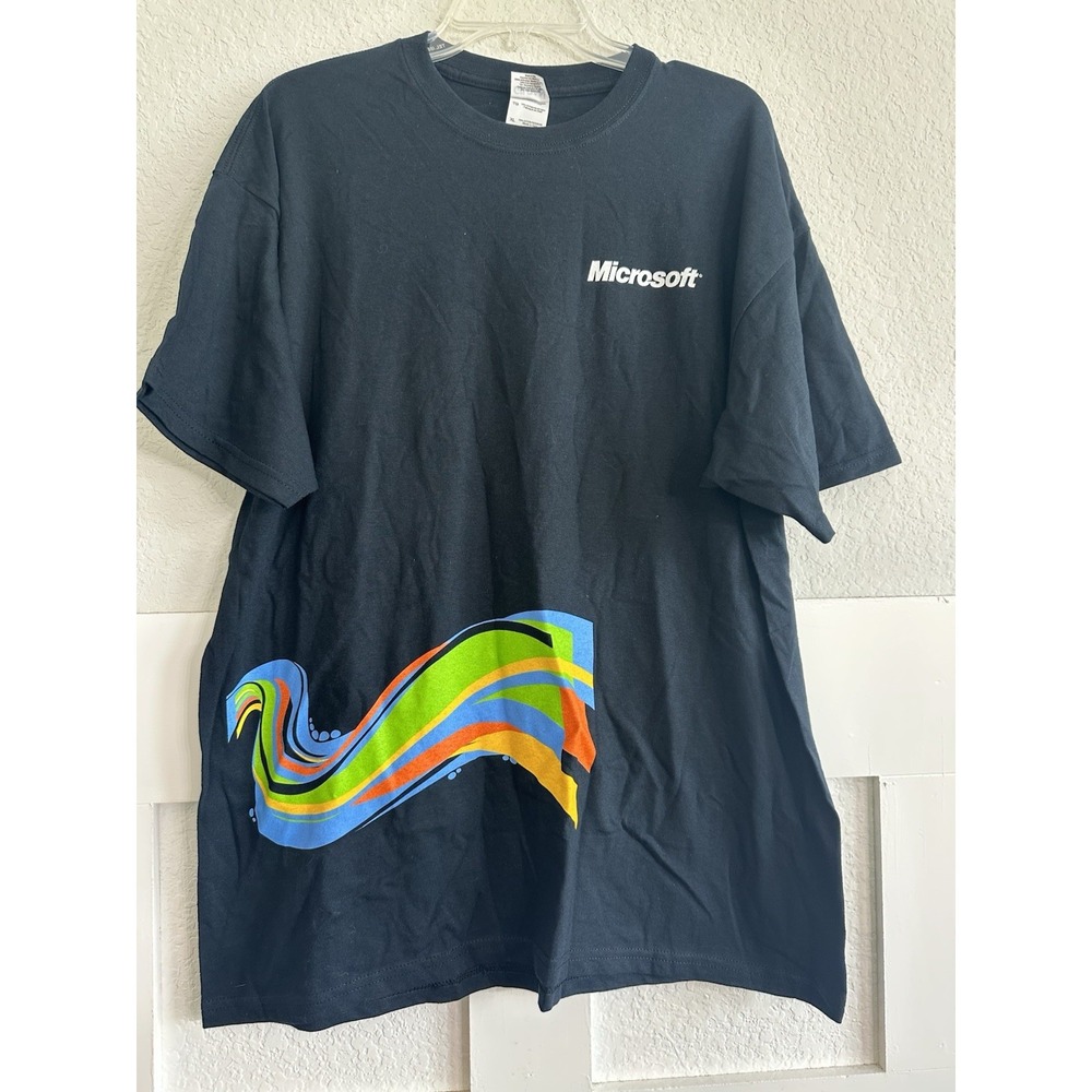 Vintage 2010 Microsoft Launch T-Shirt Men's XL Black